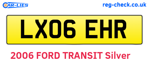 LX06EHR are the vehicle registration plates.