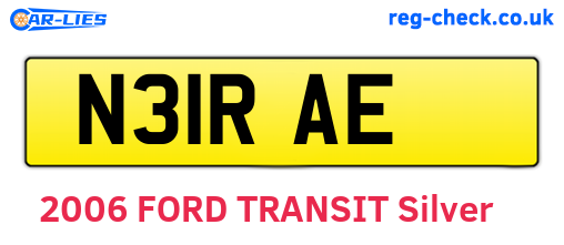 N31RAE are the vehicle registration plates.