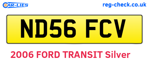 ND56FCV are the vehicle registration plates.