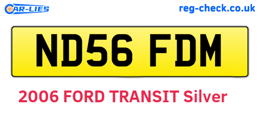 ND56FDM are the vehicle registration plates.