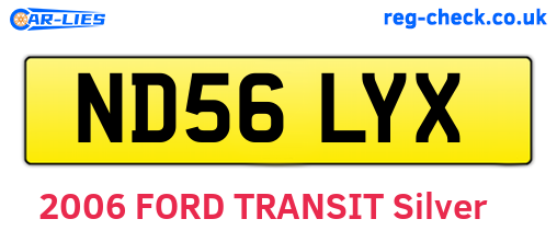 ND56LYX are the vehicle registration plates.