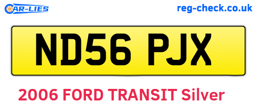 ND56PJX are the vehicle registration plates.