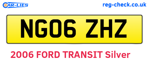 NG06ZHZ are the vehicle registration plates.