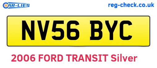 NV56BYC are the vehicle registration plates.