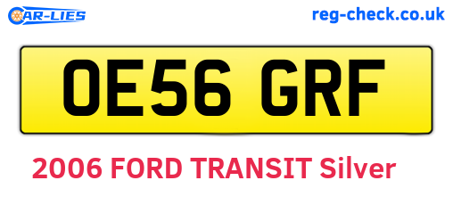 OE56GRF are the vehicle registration plates.