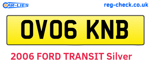 OV06KNB are the vehicle registration plates.