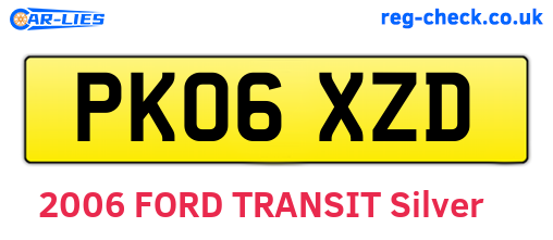 PK06XZD are the vehicle registration plates.
