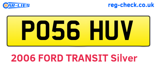 PO56HUV are the vehicle registration plates.