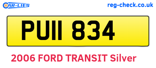 PUI1834 are the vehicle registration plates.