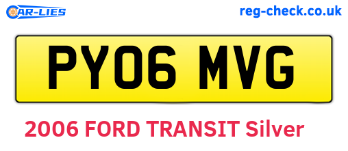 PY06MVG are the vehicle registration plates.