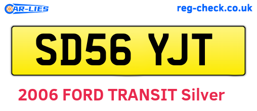 SD56YJT are the vehicle registration plates.