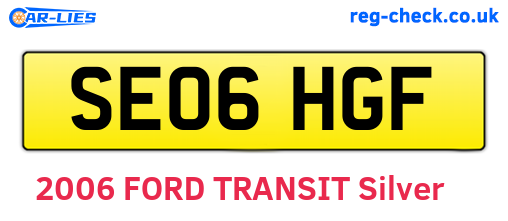SE06HGF are the vehicle registration plates.