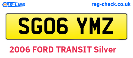 SG06YMZ are the vehicle registration plates.