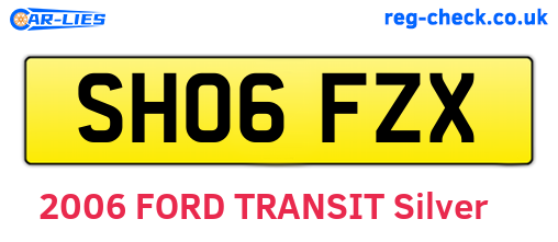 SH06FZX are the vehicle registration plates.