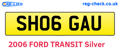 SH06GAU are the vehicle registration plates.