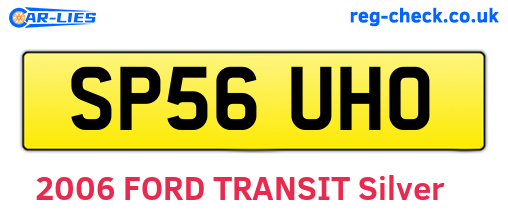 SP56UHO are the vehicle registration plates.