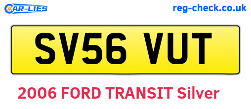 SV56VUT are the vehicle registration plates.