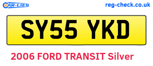 SY55YKD are the vehicle registration plates.