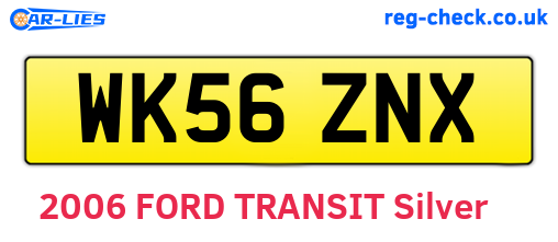 WK56ZNX are the vehicle registration plates.