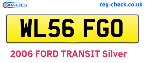 WL56FGO are the vehicle registration plates.