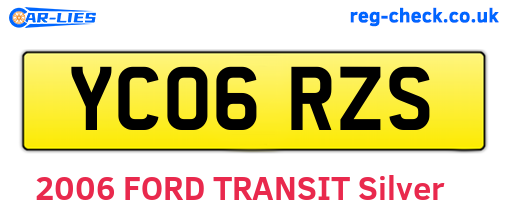 YC06RZS are the vehicle registration plates.