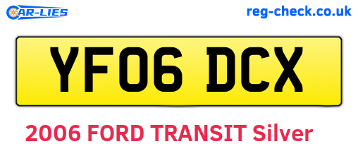 YF06DCX are the vehicle registration plates.