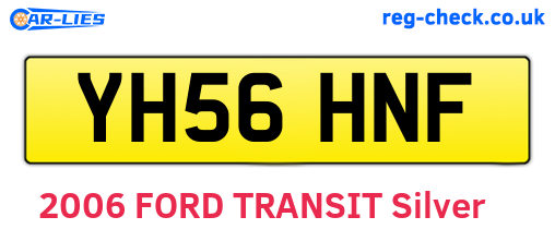 YH56HNF are the vehicle registration plates.