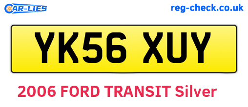 YK56XUY are the vehicle registration plates.