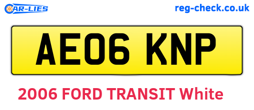 AE06KNP are the vehicle registration plates.