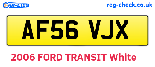 AF56VJX are the vehicle registration plates.