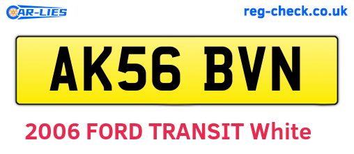 AK56BVN are the vehicle registration plates.