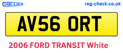 AV56ORT are the vehicle registration plates.