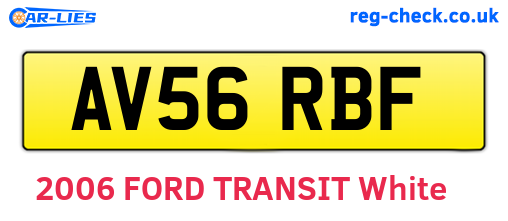 AV56RBF are the vehicle registration plates.