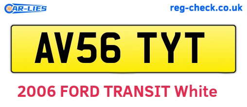 AV56TYT are the vehicle registration plates.