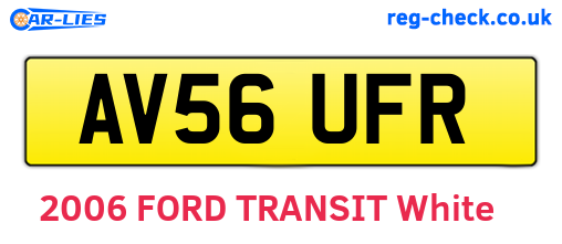 AV56UFR are the vehicle registration plates.