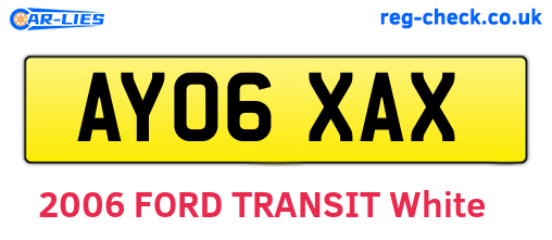 AY06XAX are the vehicle registration plates.