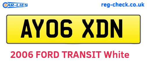 AY06XDN are the vehicle registration plates.