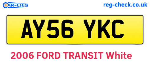 AY56YKC are the vehicle registration plates.