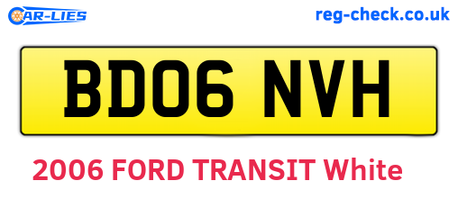 BD06NVH are the vehicle registration plates.