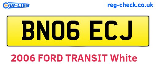 BN06ECJ are the vehicle registration plates.