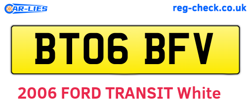 BT06BFV are the vehicle registration plates.