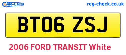 BT06ZSJ are the vehicle registration plates.