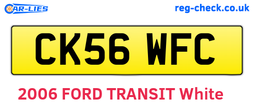 CK56WFC are the vehicle registration plates.
