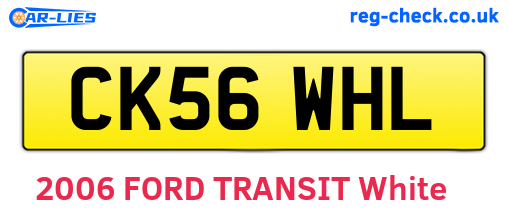 CK56WHL are the vehicle registration plates.