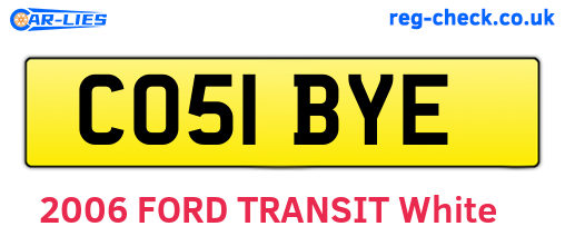 CO51BYE are the vehicle registration plates.