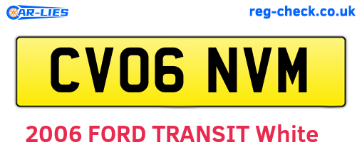 CV06NVM are the vehicle registration plates.