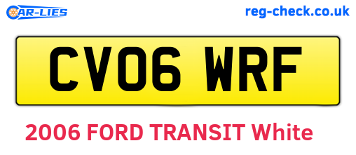 CV06WRF are the vehicle registration plates.