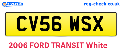 CV56WSX are the vehicle registration plates.