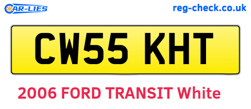 CW55KHT are the vehicle registration plates.