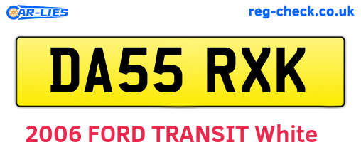 DA55RXK are the vehicle registration plates.